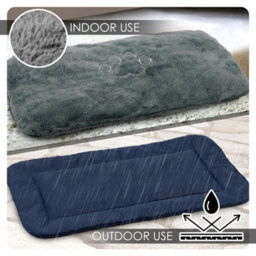 Geezy Large Dog Bed Washable Pet Bed Mattress Water Repellent Base Plush Top Portable - thumbnail 2