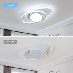 Pheashine Led Ceiling Lights, Modern Led Ceiling Lights White, 6500K,for Bedroom Hallway Balcony Corridor (Dia 39Cm) - thumbnail 4