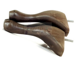 L&F Queen Anne Wooden Legs Antique Brown Stain 250mm High Set Of 4 Replacement Furniture Feet  M8 - thumbnail 4