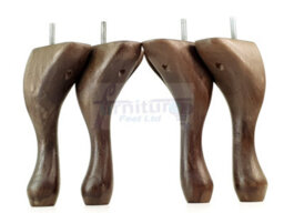 L&F Queen Anne Wooden Legs Antique Brown Stain 250mm High Set Of 4 Replacement Furniture Feet  M8 - thumbnail 6