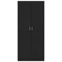 Vidaxl Wardrobe Black 80X52X180 Cm Engineered Wood - thumbnail 6