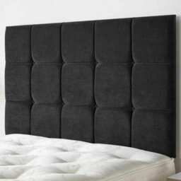 "Urban Textures Luxury 20"" High Linen Fabric Upholstered Sloane Design Bed Headboard - Charcoal"