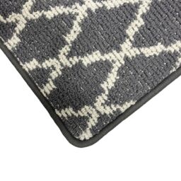 Primeur Grey & White Diamond Trellis Rectangular Door Mat, 85Cm X 57Cm - thumbnail 2