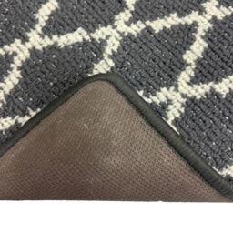 Primeur Grey & White Diamond Trellis Rectangular Door Mat, 85Cm X 57Cm - thumbnail 4