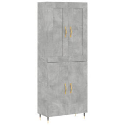 Berkfield Highboard Concrete Grey 69.5X34X180 Cm Engineered Wood - thumbnail 2