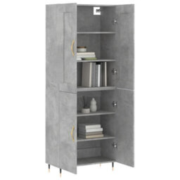 Berkfield Highboard Concrete Grey 69.5X34X180 Cm Engineered Wood - thumbnail 3