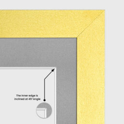 AK Frames 80X70Cm Gold Modern Multi Photo Frame With Silver Mount - Holds 20 Apertures (18X) 6X4, (2X) 4X4 Photos - thumbnail 7