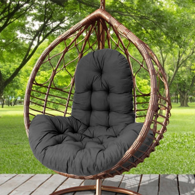 Living And Home Black Thicken Hanging Egg Chair Seat Pad Cushion W 95 Cm X H 75 Cm - image 1