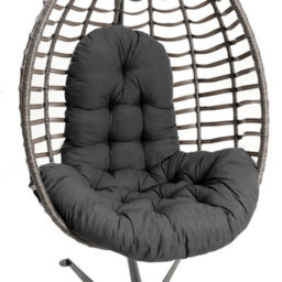 Living And Home Black Thicken Hanging Egg Chair Seat Pad Cushion W 95 Cm X H 75 Cm - thumbnail 5