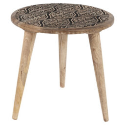 Beliani Set Of 2 Side Tables Sharma Mango Wood Brown/ Black - thumbnail 5