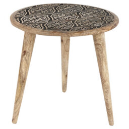 Beliani Set Of 2 Side Tables Sharma Mango Wood Brown/ Black - thumbnail 6