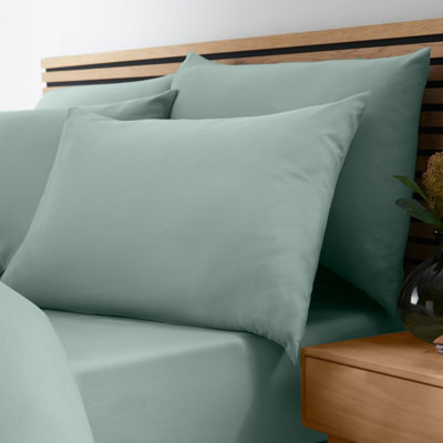 Catherine Lansfield So Soft Non-Iron King Fitted Sheet Green - image 1