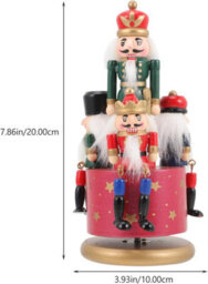 Shatchi 20Cm Musical Box Wooden Nutcrackers Soldiers Christmas Ornament Any One - thumbnail 2