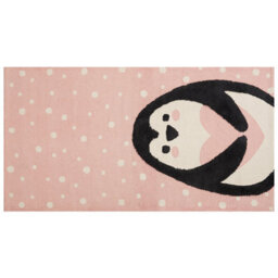 Beliani Kids Rug Pengkol Pink 80 X 150 Cm Cotton - thumbnail 1