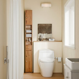 Sobuy Bzr34-Ii-Sh,tall Bathroom Storage Cabinet - Slim Bathroom Unit,compact Bathroom Furniture, Wood Veneer,w20Xd20Xh180 - thumbnail 2