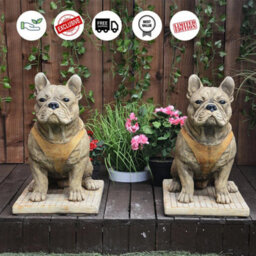 Pair Of Life Size French Bulldog Statues - thumbnail 4