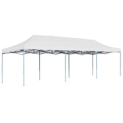 Berkfield Folding Pop-Up Party Tent 3X9 M White - image 1