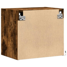 Berkfield Wall-Mounted Bedside Cabinets With Led Lights 2 Pcs Smoked Oak - thumbnail 9