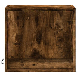 Berkfield Wall-Mounted Bedside Cabinets With Led Lights 2 Pcs Smoked Oak - thumbnail 6