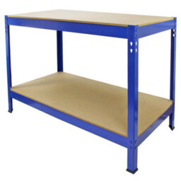 MonsterShop Monster Racking Heavy Duty Garage Storage Shelves (X3) & Workbench Blue 90Cm X 182.5Cm X 45Cm - thumbnail 2