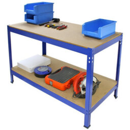 MonsterShop Monster Racking Heavy Duty Garage Storage Shelves (X3) & Workbench Blue 90Cm X 182.5Cm X 45Cm - thumbnail 4