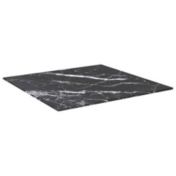 Vidaxl Table Top Black 50X50 Cm 6 mm Tempered Glass With Marble Design Table Tops - thumbnail 2