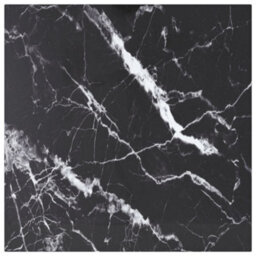 Vidaxl Table Top Black 50X50 Cm 6 mm Tempered Glass With Marble Design Table Tops - thumbnail 1