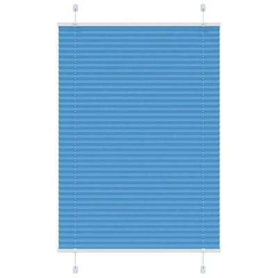 Berkfield Pleated Blind Blue 85X150 Cm Fabric Width 84.4 Cm Polyester - image 1