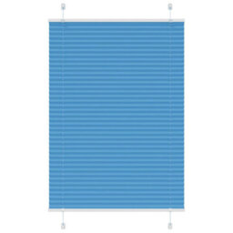Berkfield Pleated Blind Blue 85X150 Cm Fabric Width 84.4 Cm Polyester - thumbnail 1