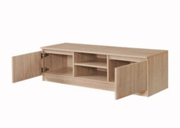 Timber Art Design Modern Tv Unit 120Cm Media Cabinet 2 Doors + Shelf Sonoma Oak - thumbnail 2