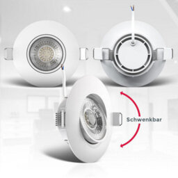 B.k.licht Set Of 6 Recessed Lights Led Downlights Spotlights Adjustable Warm White 4,9W 480Lm - thumbnail 3