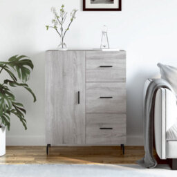 Berkfield Sideboard Grey Sonoma 69.5X34X90 Cm Engineered Wood - thumbnail 1