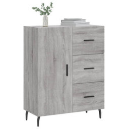 Berkfield Sideboard Grey Sonoma 69.5X34X90 Cm Engineered Wood - thumbnail 3
