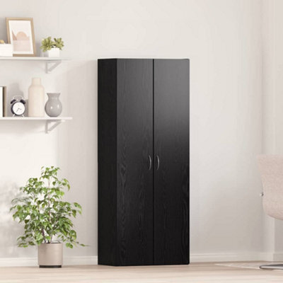 Walplus Office Cabinet Black Oak 60 X 32 X 153 Engineered Wood - image 1