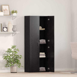 Walplus Office Cabinet Black Oak 60 X 32 X 153 Engineered Wood - thumbnail 4
