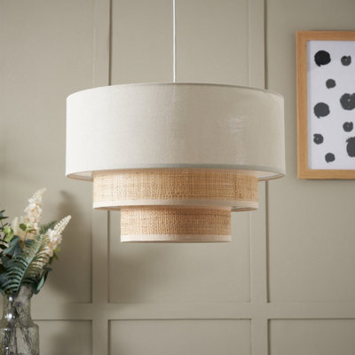 Inlight Lano Natural Rattan Round Lamp Shade (D)40Cm - image 1