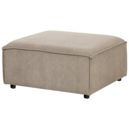 Wyld And Coco Element Modular Ottoman - Light Brown Corduroy Square Footstool With Black Legs, W86 X D86 X H45Cm - thumbnail 5