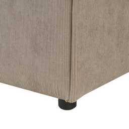 Wyld And Coco Element Modular Ottoman - Light Brown Corduroy Square Footstool With Black Legs, W86 X D86 X H45Cm - thumbnail 6