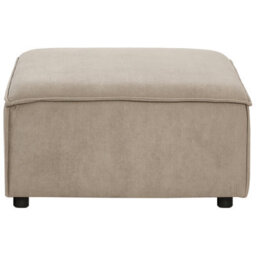 Wyld And Coco Element Modular Ottoman - Light Brown Corduroy Square Footstool With Black Legs, W86 X D86 X H45Cm - thumbnail 1
