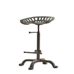 Cast Iron Bar Stool Industrial Home Decor Swivel Chair Adjustable Tractor Seat 1X