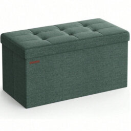 LEDREM Storage Ottoman, Foldable Small Ottoman Foot Rest, 38 X 76 X 38 Cm Foot Stool, Cube Ottoman With Storage, Load Up To 300 Kg - thumbnail 3