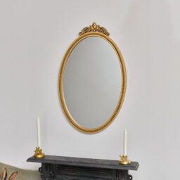 Melody Maison Large Oval Ornate Edge Gold Mirror 80Cm X 50Cm