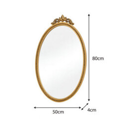 Melody Maison Large Oval Ornate Edge Gold Mirror 80Cm X 50Cm - thumbnail 9