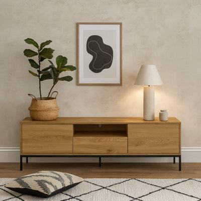Wyld Haus Galway 140Cm Wild Oak Tv Unit 2 Doors 1 Drawer 1 Shelf - image 1