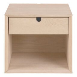 Wyld Haus Italy White Oak 1-Drawer Wall-Mounted Bedside Table - thumbnail 2