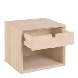 Wyld Haus Italy White Oak 1-Drawer Wall-Mounted Bedside Table - thumbnail 4