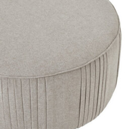 Hill Interiors Lily Swivel Ottoman In Oatmeal Twill - Wood - L82 X W82 X H43 Cm - thumbnail 2
