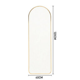 Living And Home Rose Gold Wall Mounted Framed Mirror Arch Full Length Mirror W 40 Cm X H 120 Cm - thumbnail 6