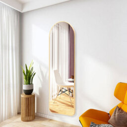 Living And Home Rose Gold Wall Mounted Framed Mirror Arch Full Length Mirror W 40 Cm X H 120 Cm - thumbnail 3