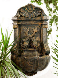 Primrose Verdi Aged Verdigris Outdoor Wall Fountain H86Cm - thumbnail 2